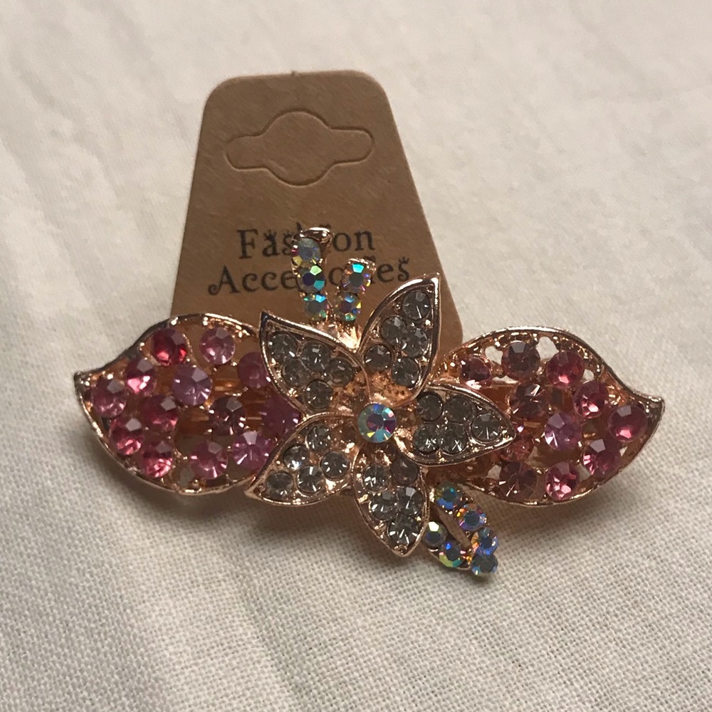 Beautiful Crystal Rhinestone Hair Barrette - Picture 3 of 3